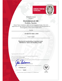 ISO 9001 certificate