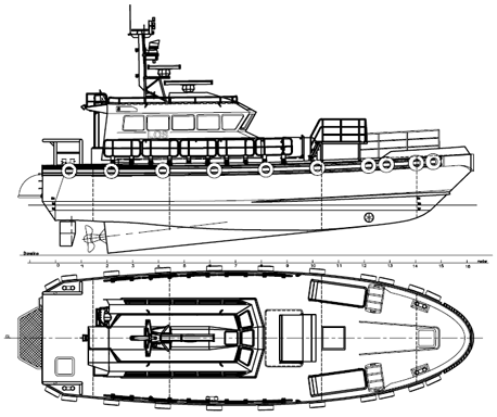 Illustration: General arrangements for ALUPILOT 16500