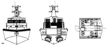 Illustration: General arrangements for Interceptor Craft 18 M